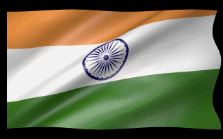 Cool India Flag With Black Background Animated Gif Images